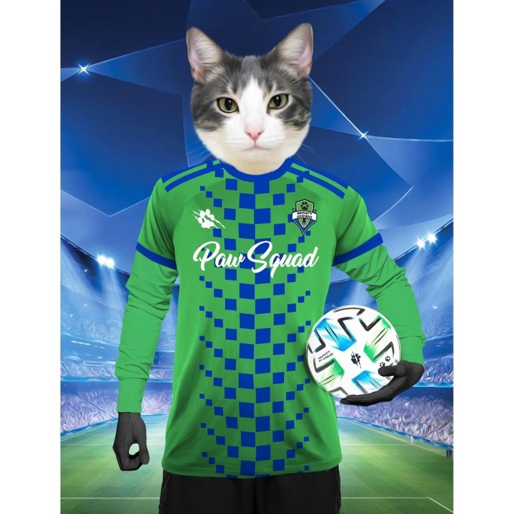 Pet Portraits | Seattle Scratchers Football Club: Custom Digital Download Pet Portrait | Paw & Glory