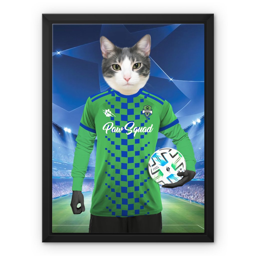 Pet Portraits | Seattle Scratchers Football Club: Custom Pet Canvas | Paw & Glory