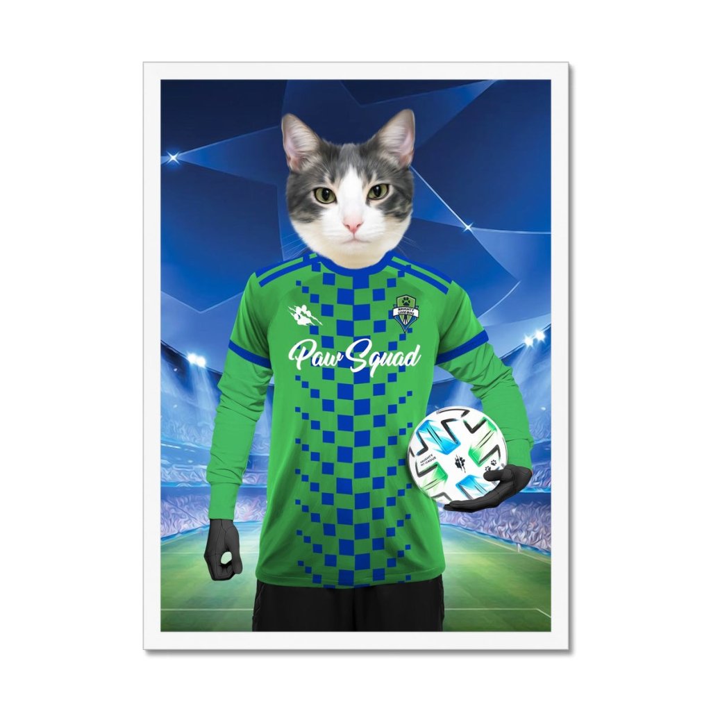 Seattle Scratchers Football Club: Custom Pet Portrait - Paw & Glory - Dog Portraits - Pet Portraits