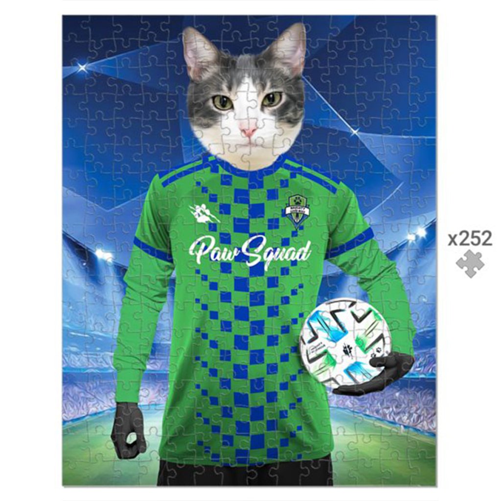 Pet Portraits | Seattle Scratchers Football Club: Custom Pet Puzzle | Paw & Glory