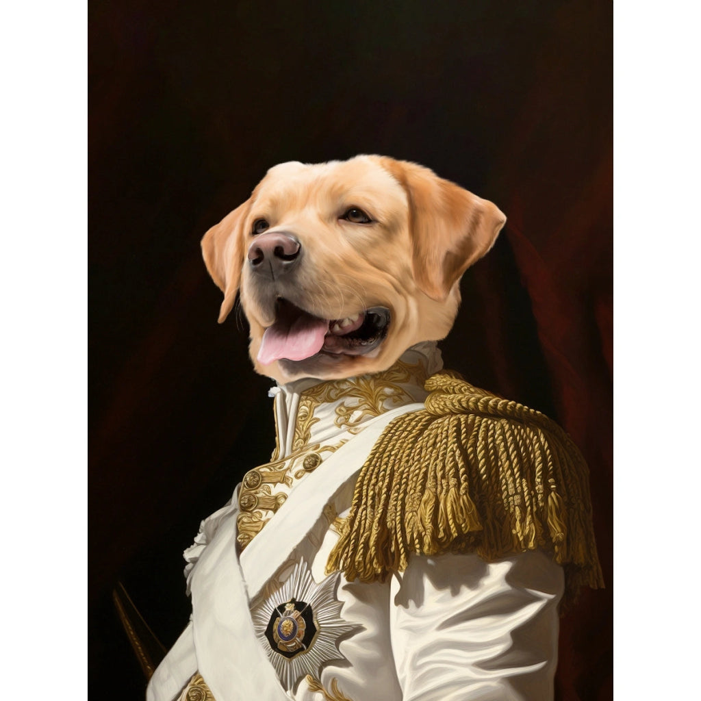 Sergeant Major: Custom Digital Download Pet Portrait - Paw & Glory - Dog Portraits - Pet Portraits