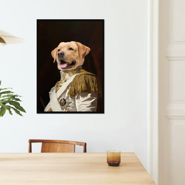Sergeant Major: Custom Pet Portrait | framed pet portrait | Paw & Glory