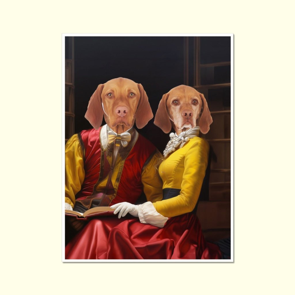 Pet Portraits | Shakespeare Couple: Custom Pet Portrait | Paw & Glory