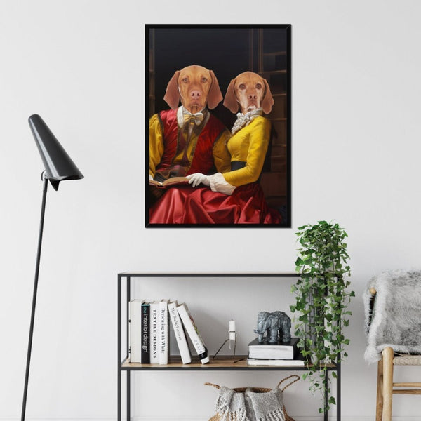 Shakespeare Couple: Custom Pet Portrait | framed pet portrait | Paw & Glory