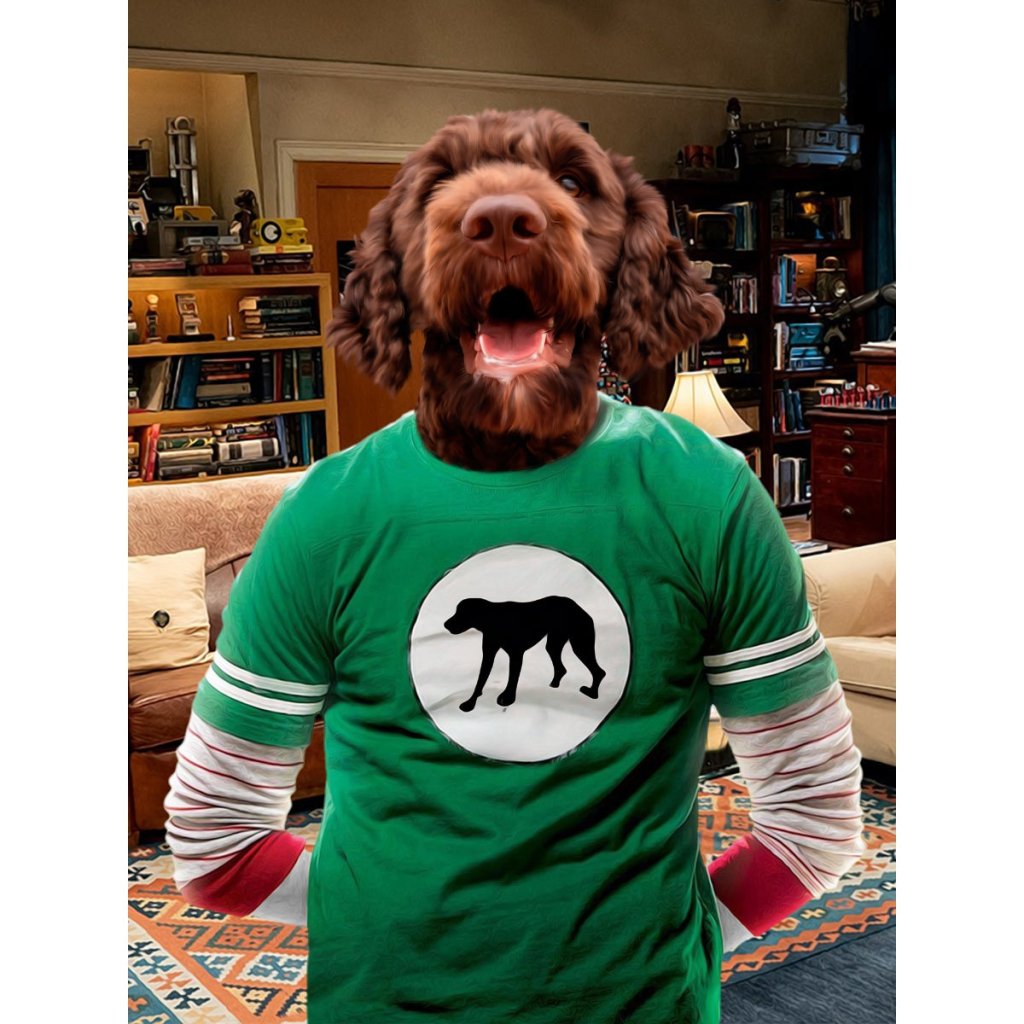 Pet Portraits | Sheldon Cooper (Big Bang Theory): Custom Digital Download Pet Portrait | Paw & Glory