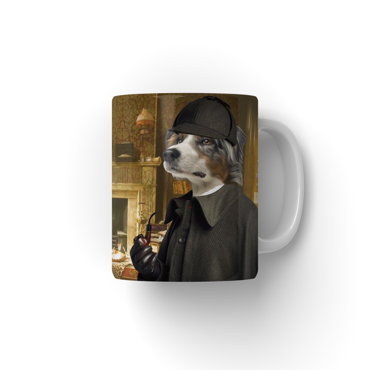 Pet Portraits | Sherlock Holmes: Custom Pet Coffee Mug | Paw & Glory