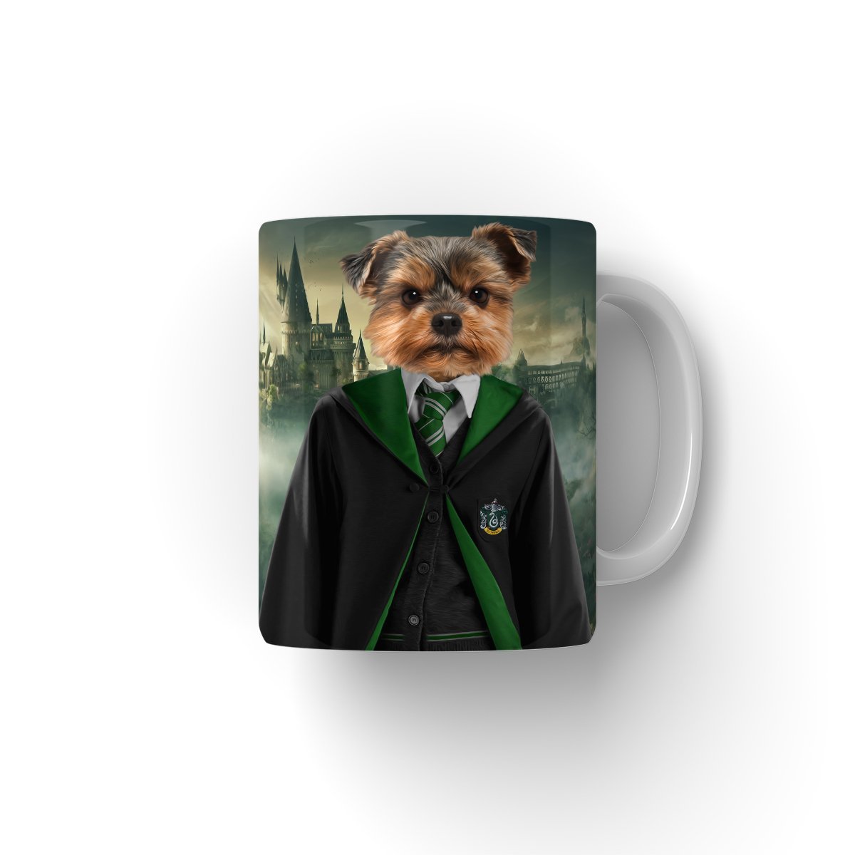 Pet Portraits | Slytherin (Harry Potter Inspired): Custom Pet Coffee Mug | Paw & Glory