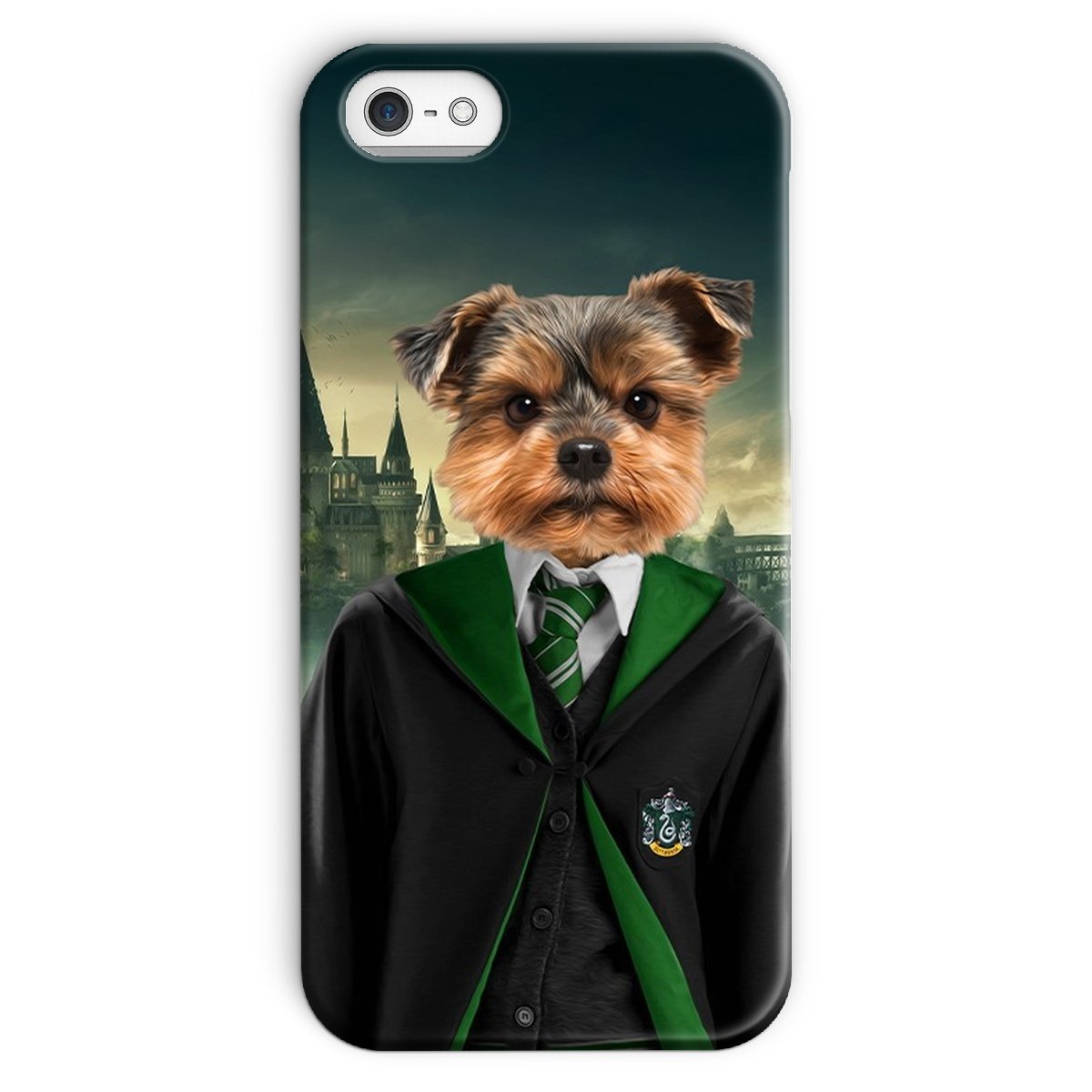 Pet Portraits | Slytherin (Harry Potter Inspired): Custom Pet Phone Case | Paw & Glory