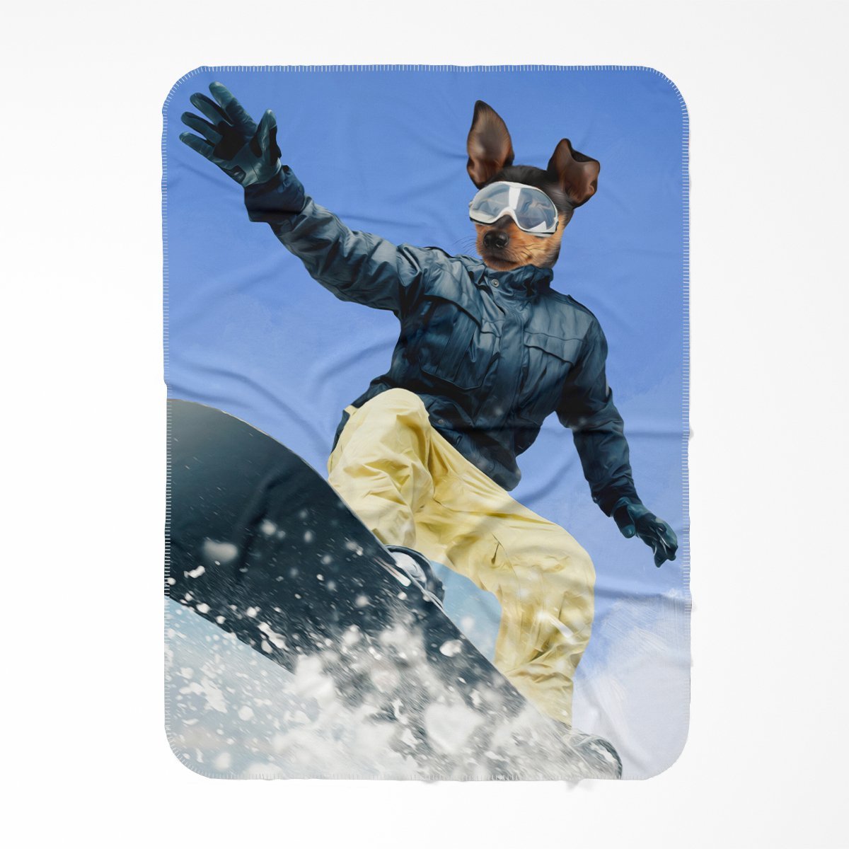 Pet Portraits | Snow Pro: Custom Pet Blanket | Paw & Glory