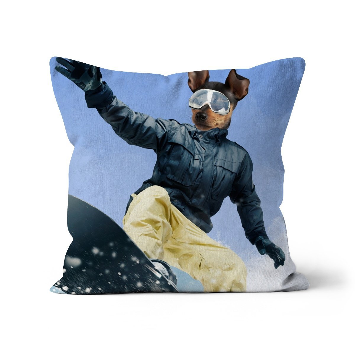 Pet Portraits | Snow Pro: Custom Pet Pillow | Paw & Glory