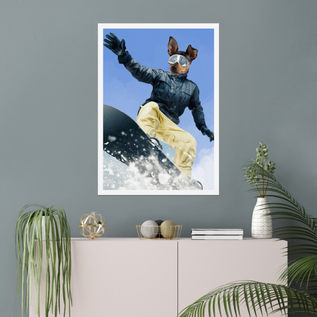 Pet Portraits | Snow Pro: Custom Pet Poster | Paw & Glory