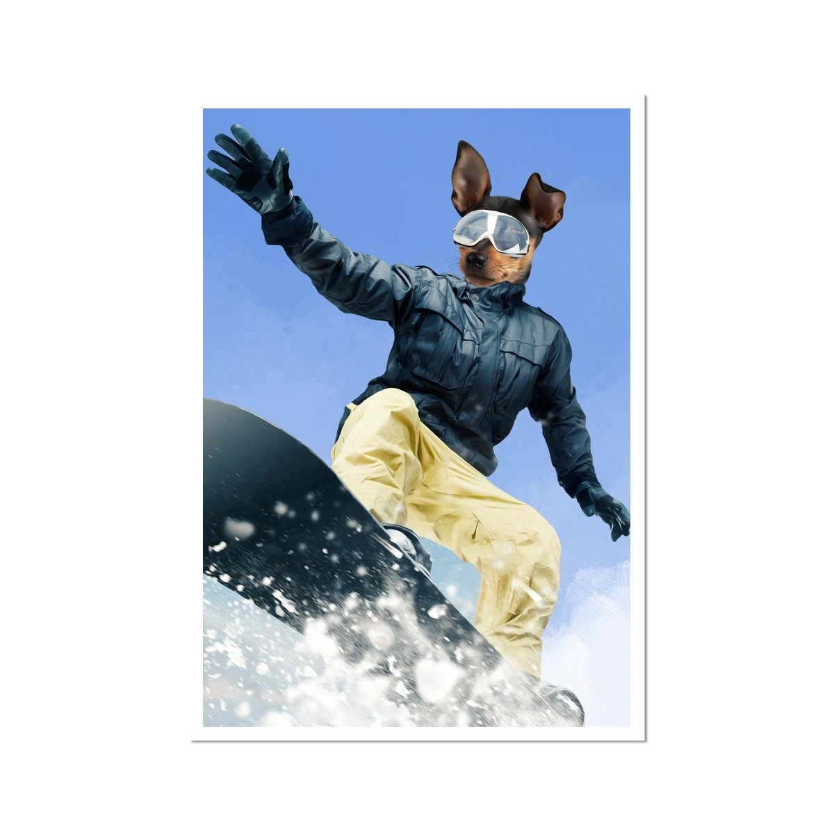 Pet Portraits | Snow Pro: Custom Pet Poster | Paw & Glory