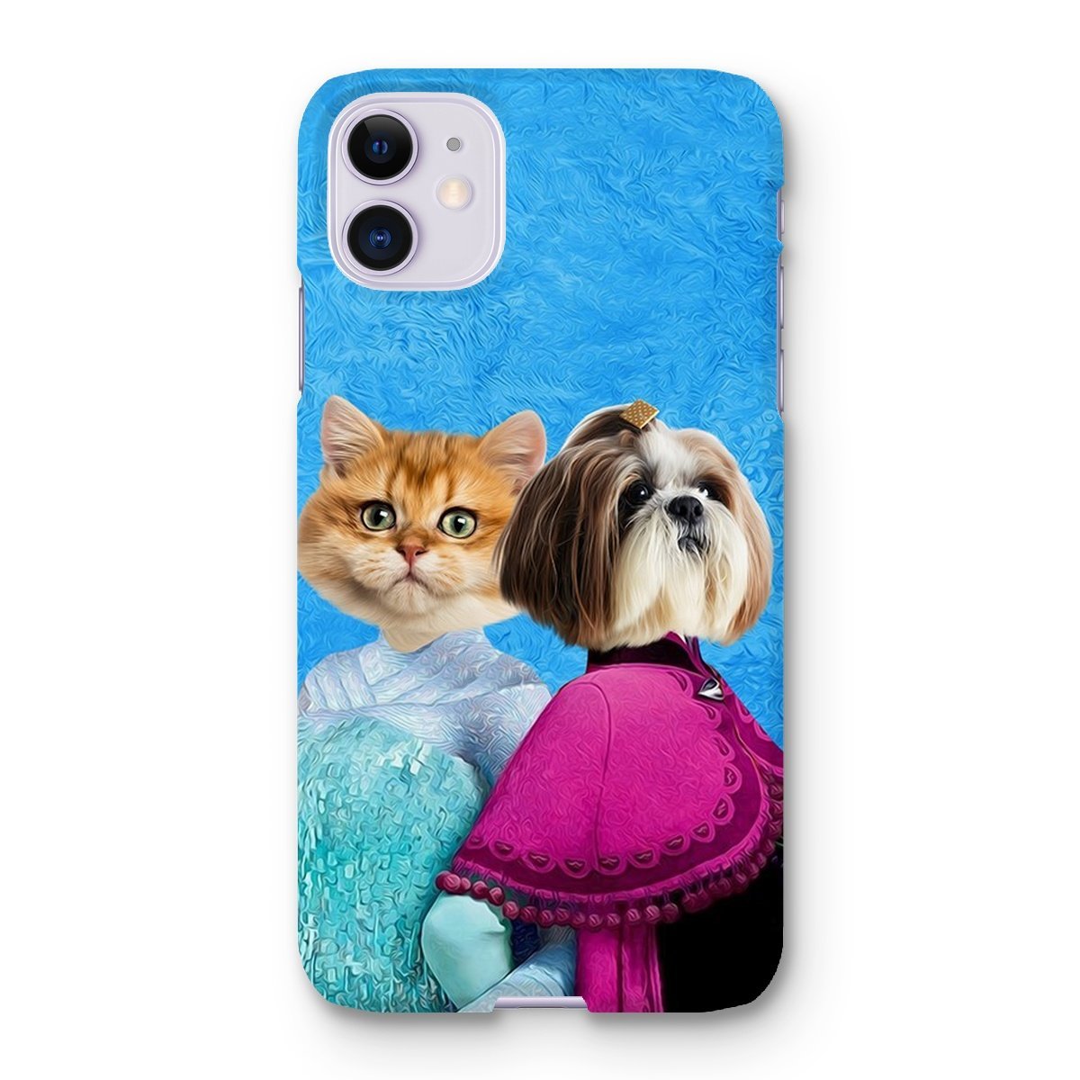 Pet Portraits | Snow Sisters (Frozen Inspired): Custom Pet Phone Case | Paw & Glory