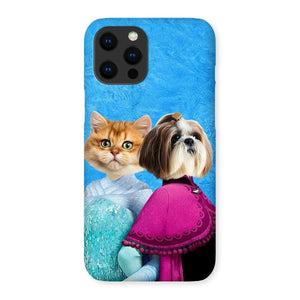 Snow Sisters (Frozen Inspired): Custom Pet Phone Case - Paw & Glory - Dog Portraits - Pet Portraits