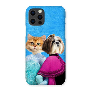 Snow Sisters (Frozen Inspired): Custom Pet Phone Case - Paw & Glory - Dog Portraits - Pet Portraits