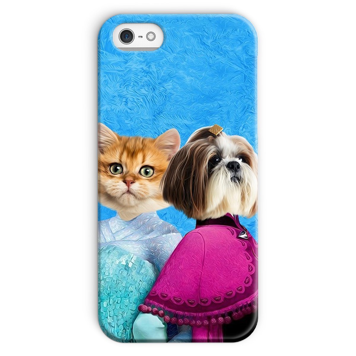 Pet Portraits | Snow Sisters (Frozen Inspired): Custom Pet Phone Case | Paw & Glory