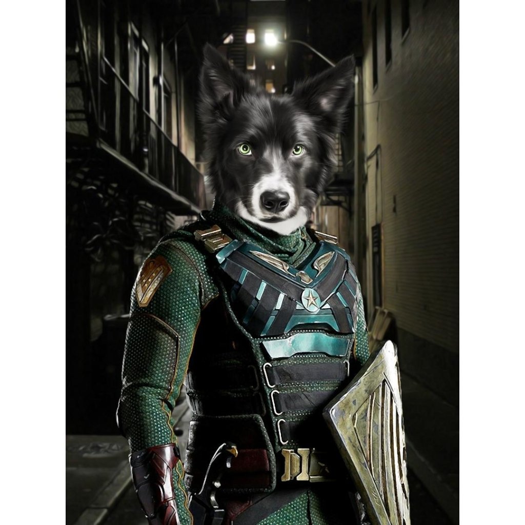 Pet Portraits | Soldier Boy (The Boys Inspired): Custom Digital Download Pet Portrait | Paw & Glory