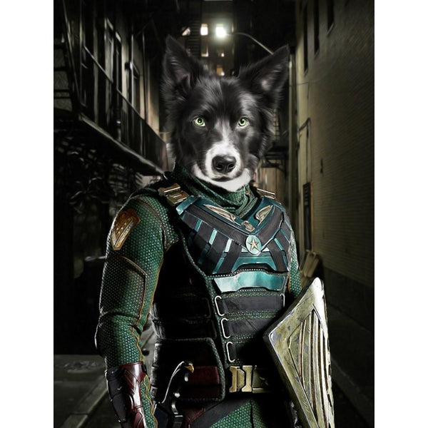 Soldier Superhero Custom Digital Download Pet Portrait | Paw & Glory