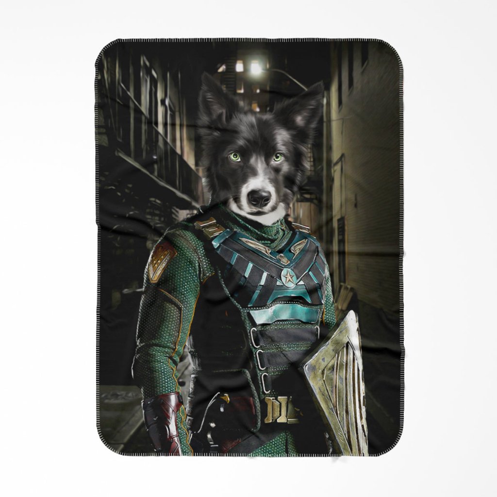 Pet Portraits | Soldier Boy (The Boys Inspired): Custom Pet Blanket | Paw & Glory