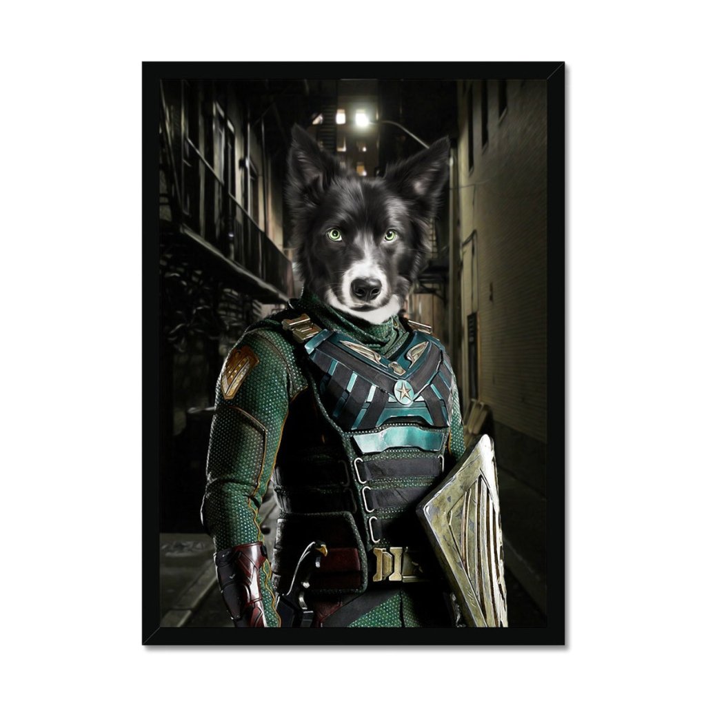 Soldier Superhero Custom Pet Portrait | Paw & Glory