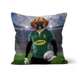South Africa Rugby Team: Custom Pet Pillow - Paw & Glory - Dog Portraits - Pet Portraits