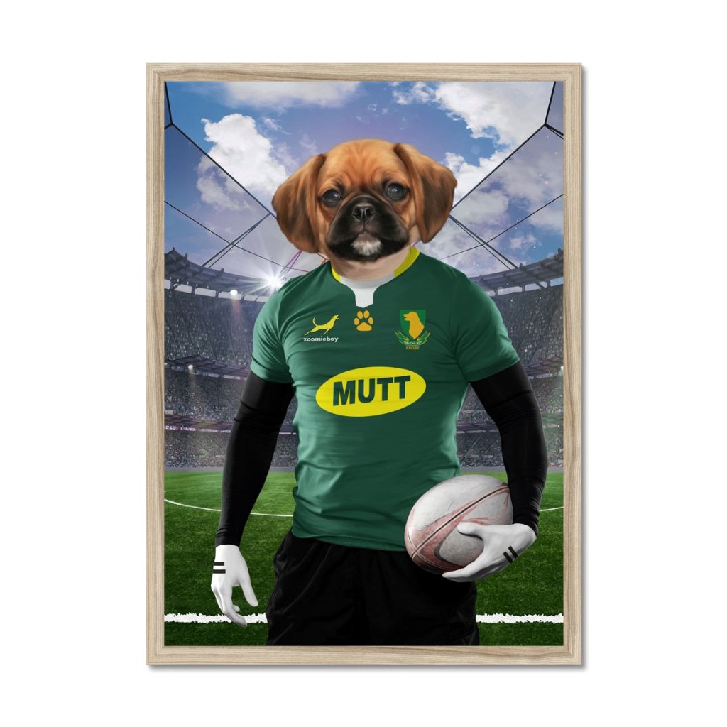South Africa Rugby Team: Custom Pet Portrait - Paw & Glory - Dog Portraits - Pet Portraits