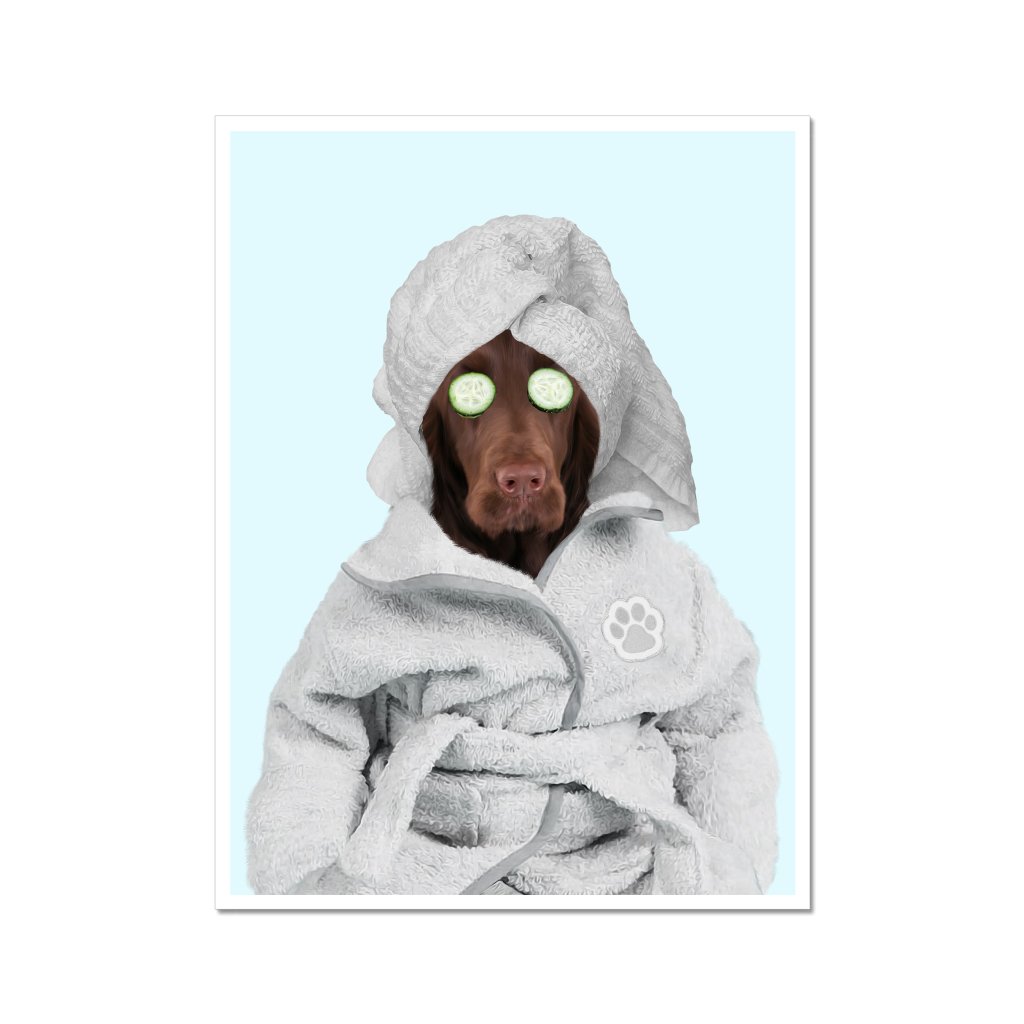 Pet Portraits | Spa Day: Custom Pet Poster | Paw & Glory