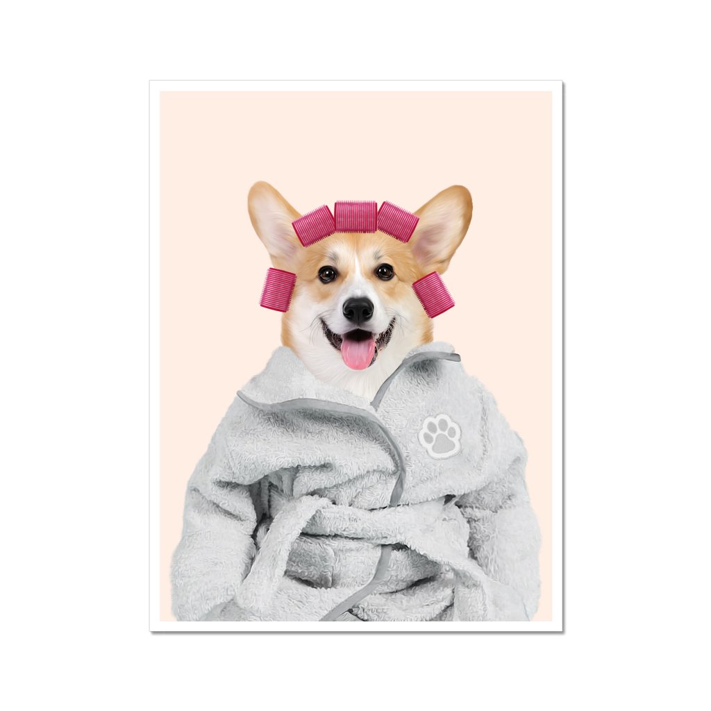 Pet Portraits | Spa Day: Custom Pet Poster | Paw & Glory