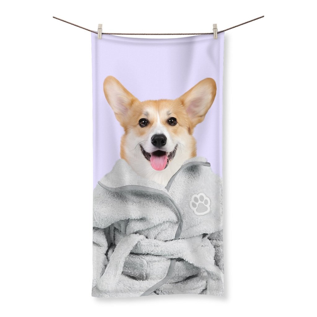 Spa Day: Custom Pet Towel - Paw & Glory - Dog Portraits - Pet Portraits