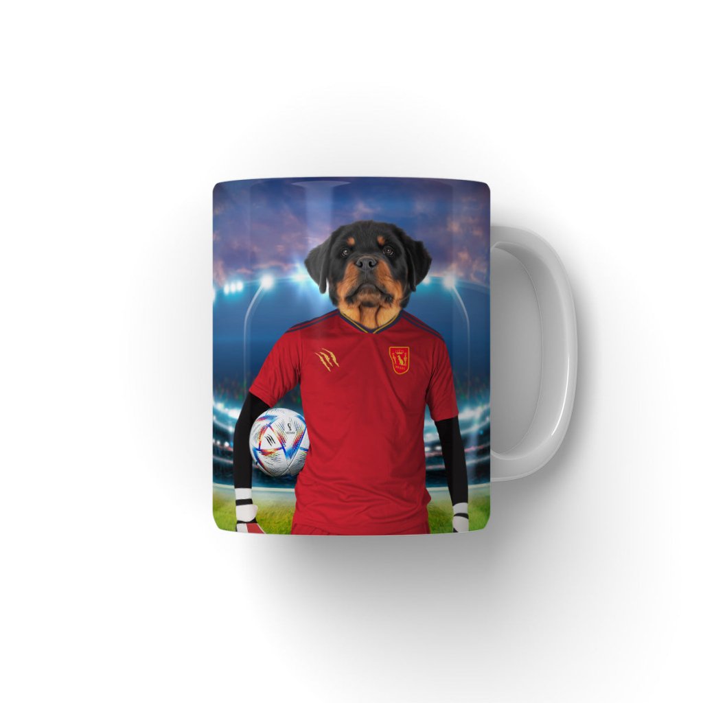 Pet Portraits | Spain Football Team (FIFA 2022): Custom Pet Mug | Paw & Glory