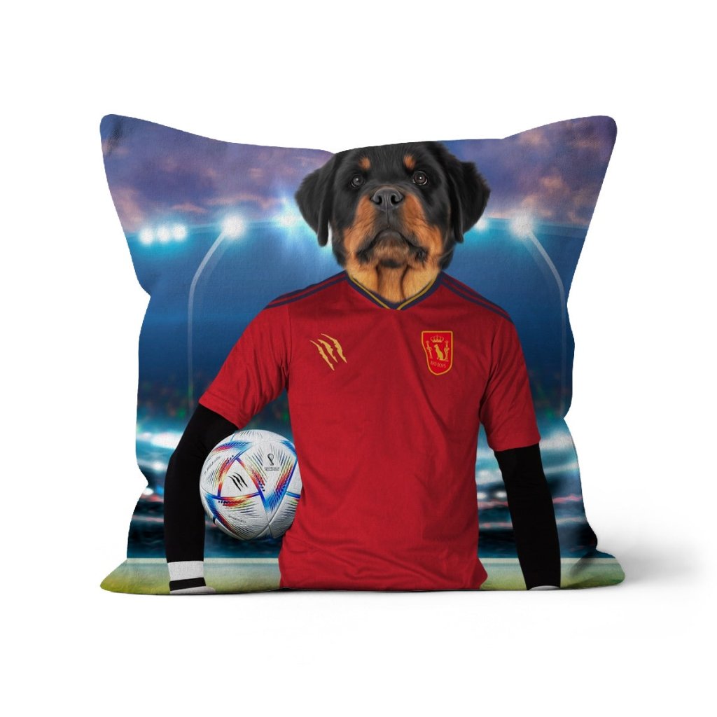 Pet Portraits | Spain Football Team (FIFA 2022): Custom Pet Pillow | Paw & Glory