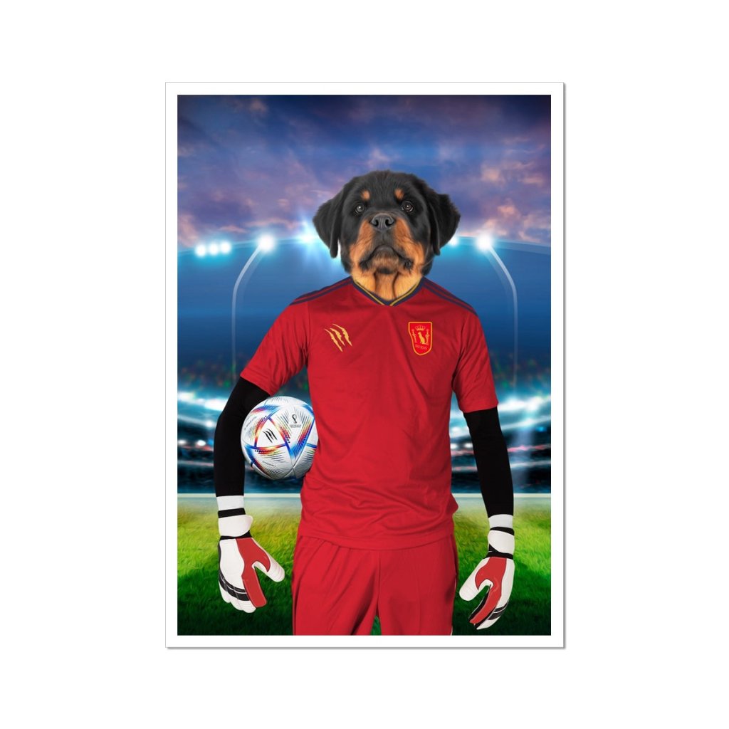 Pet Portraits | Spain Football Team (FIFA 2022): Custom Pet Poster | Paw & Glory