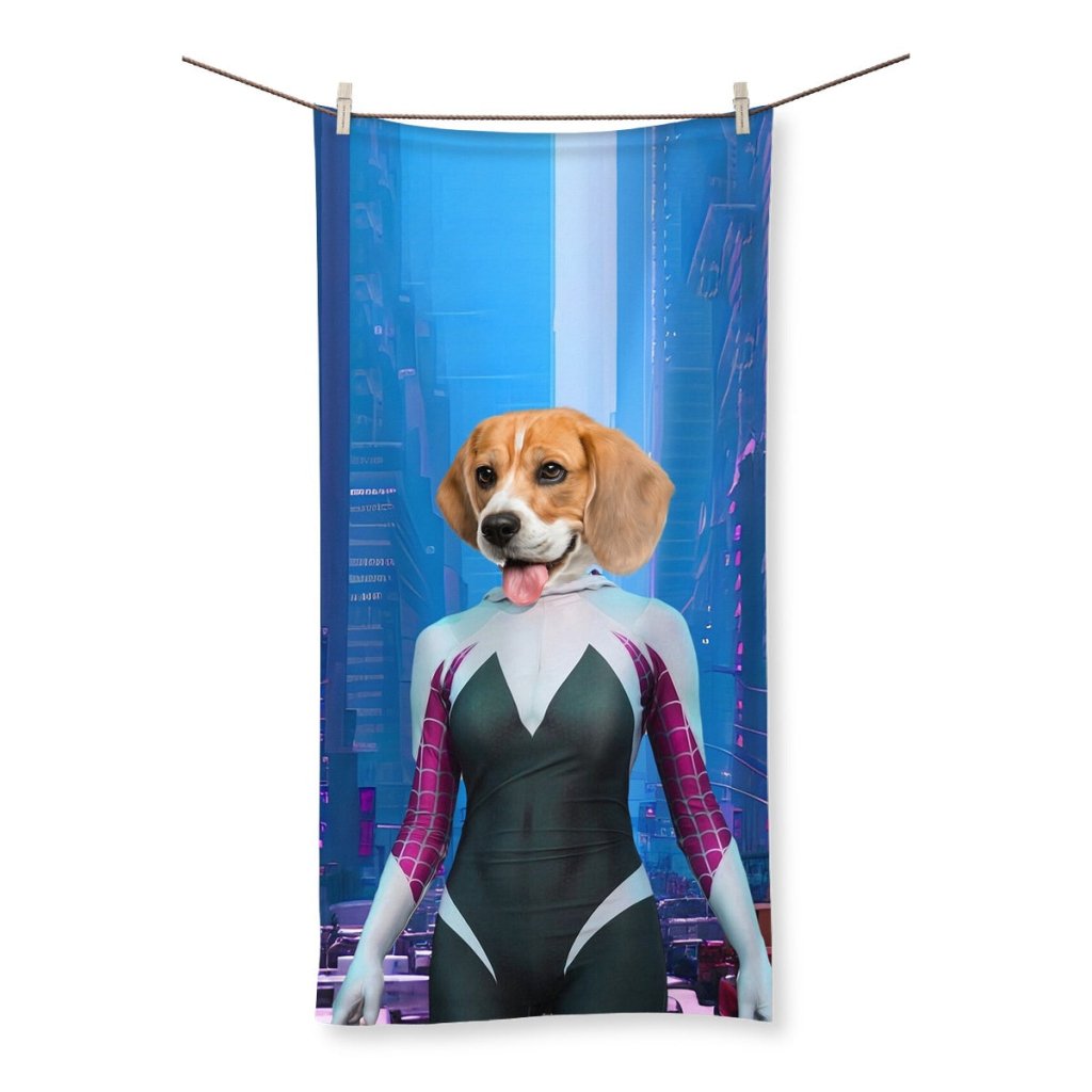 Pet Portraits | Spider Girl: Custom Pet Towel | Paw & Glory