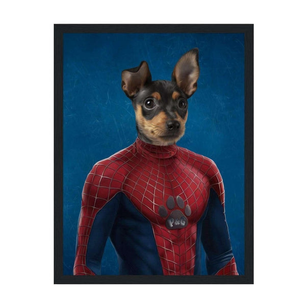 Web-Slinging Hero Custom Pet Portrait | Custom Pet Portrait | Paw & Glory