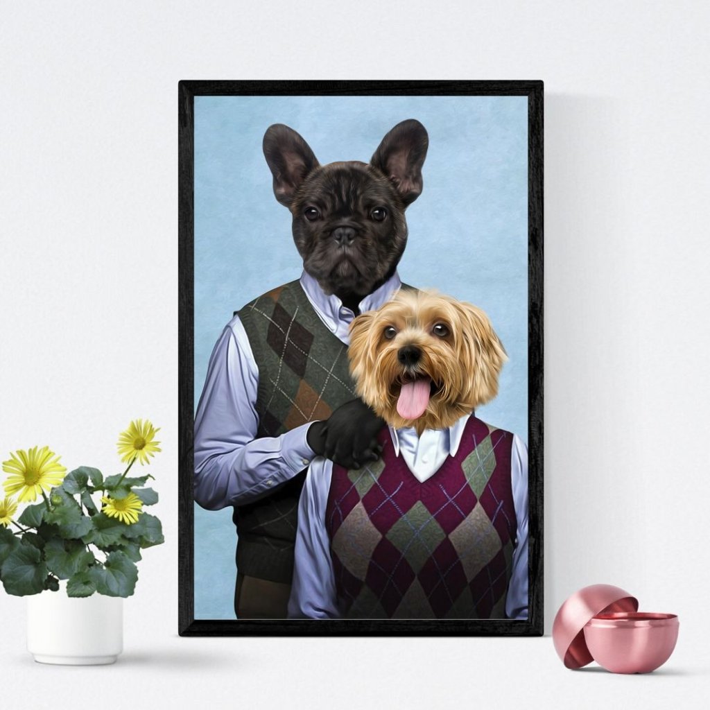 Stepbrother Comedy Duo: Custom Pet Portrait | Paw & Glory