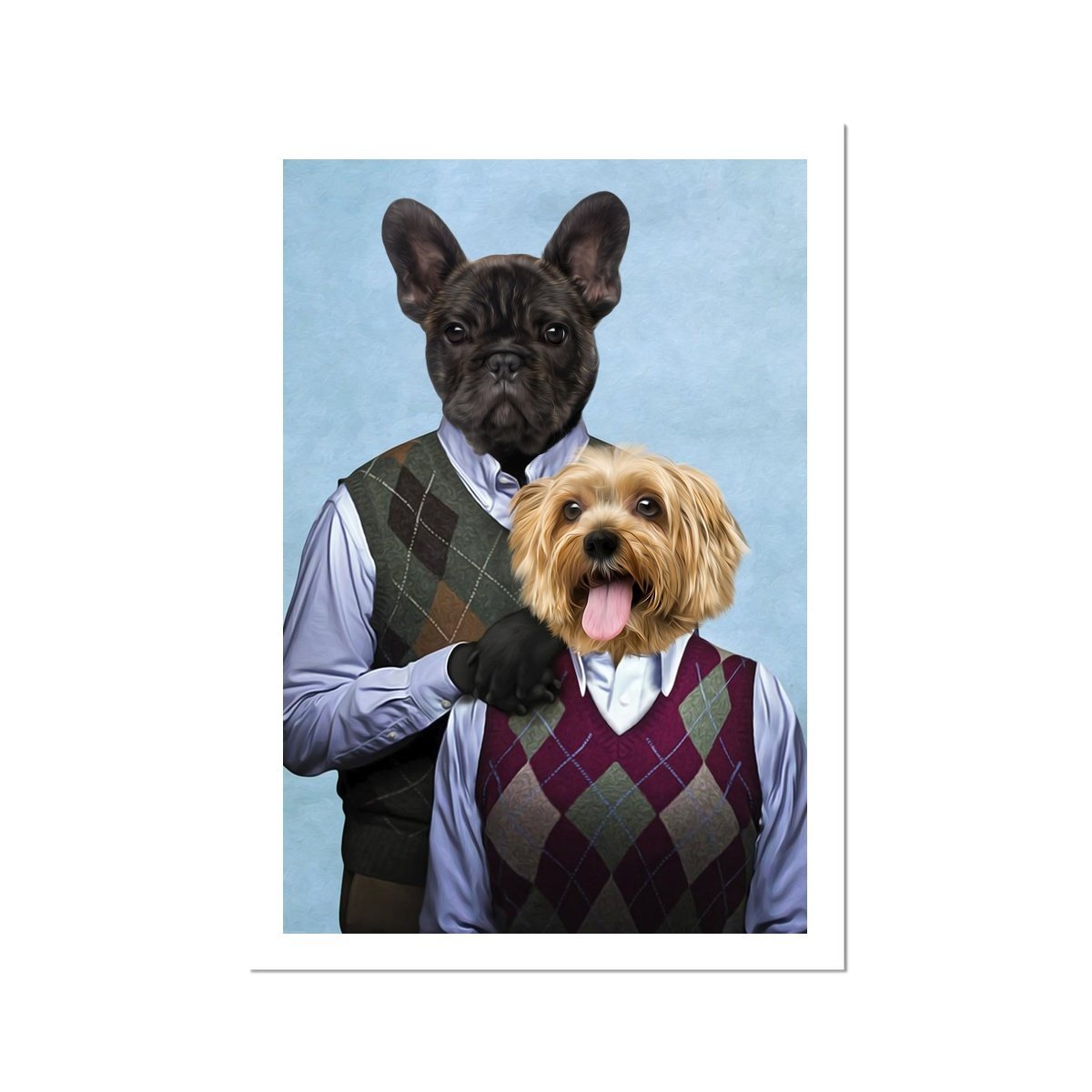 Stepbrother Comedy Duo Custom Pet Portrait | Custom Pet Portrait | Paw & Glory
