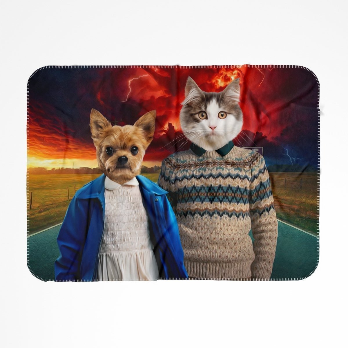 Pet Portraits | Stranger Things: Custom Pet Blanket | Paw & Glory
