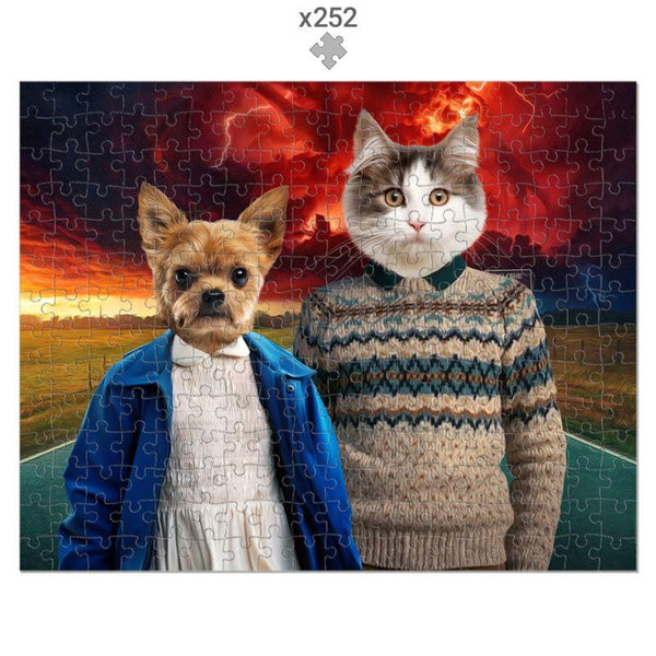 Retro 80s Sci-Fi Custom Pet Puzzle | Funny Pet Portrait | Paw & Glory