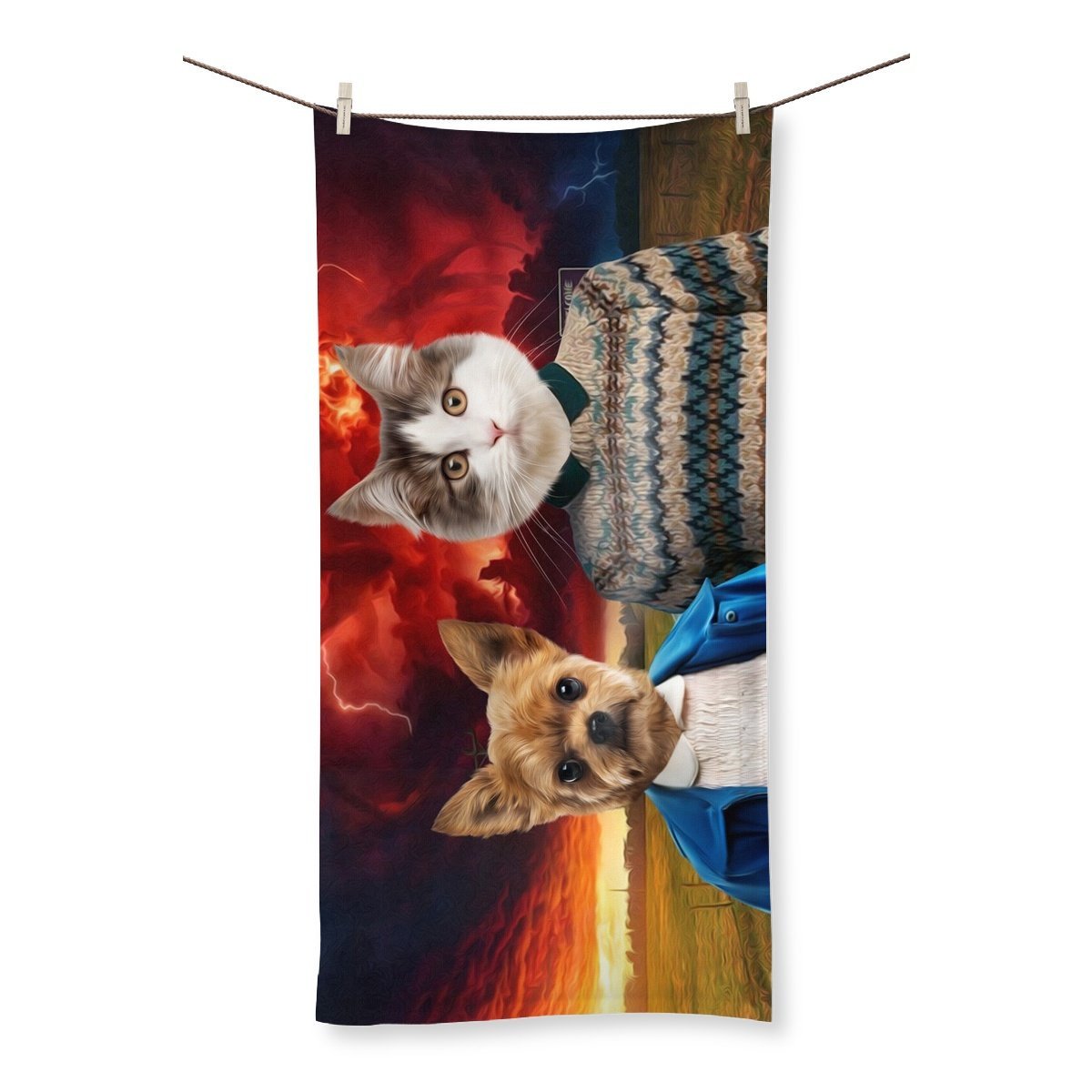 Stranger Things: Custom Pet Towel - Paw & Glory - Dog Portraits - Pet Portraits