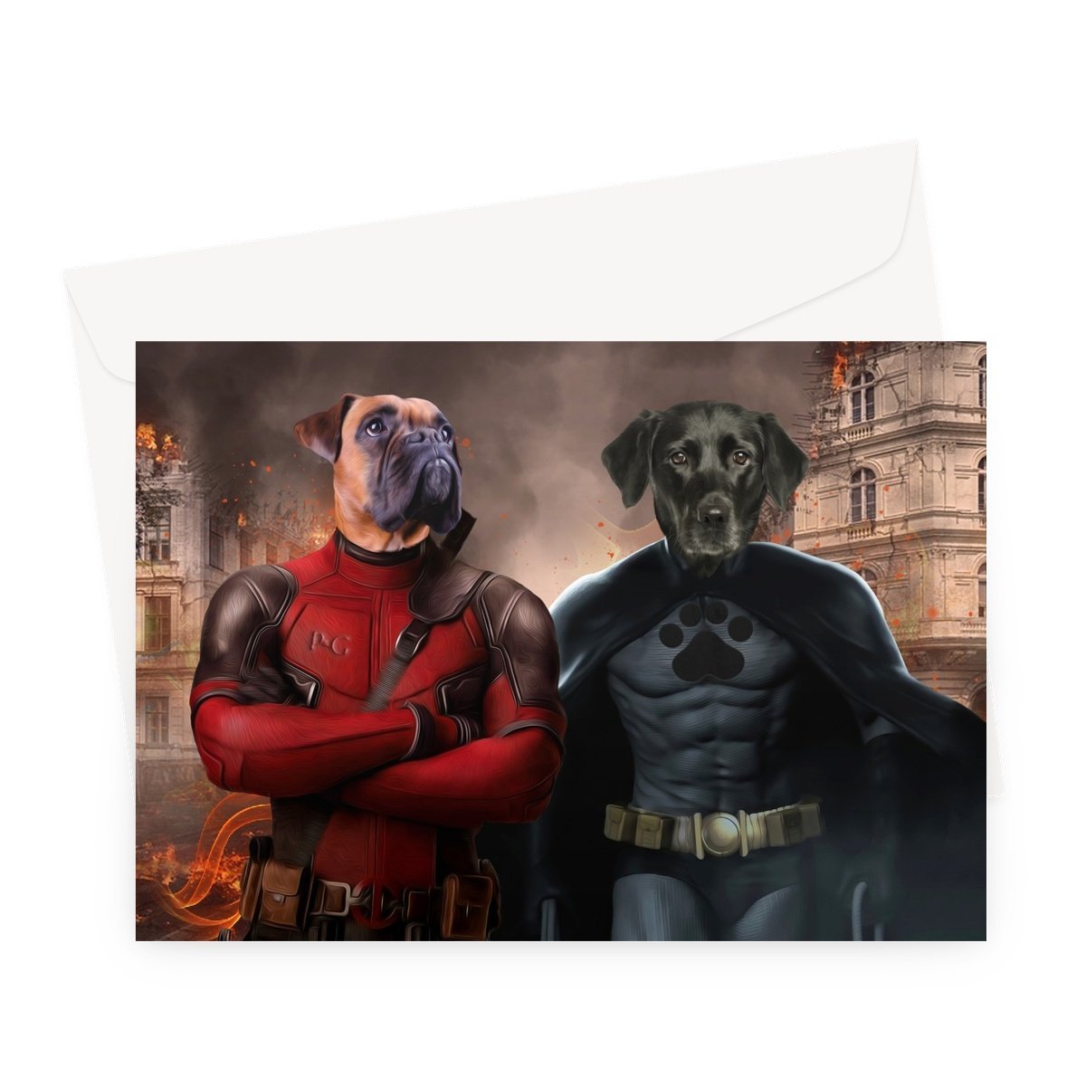 Pet Portraits | Super Dogs: Custom Pet Greeting Card | Paw & Glory