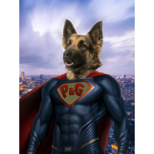 Super Pet Custom Digital Download Pet Portrait | Pet Portrait From Photo | Paw & Glory