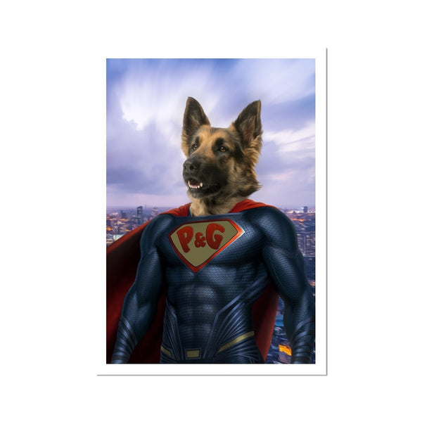 Super Pet Custom Pet Poster | Pet Portrait Print | Paw & Glory