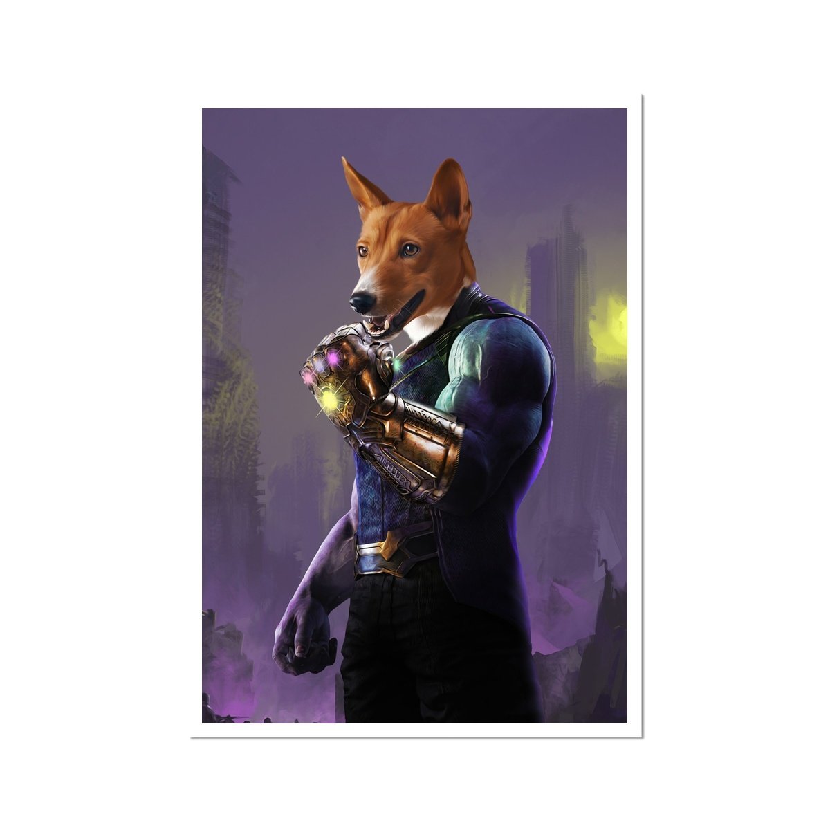 Pet Portraits | Thanos (Marvel Inspired): Custom Pet Poster | Paw & Glory