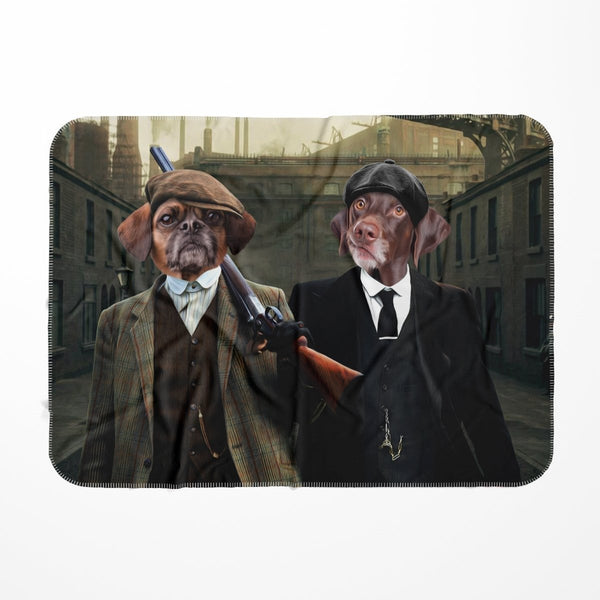 1920s Gangster Duo Custom Pet Blanket | Personalized Pet Gift | Paw & Glory