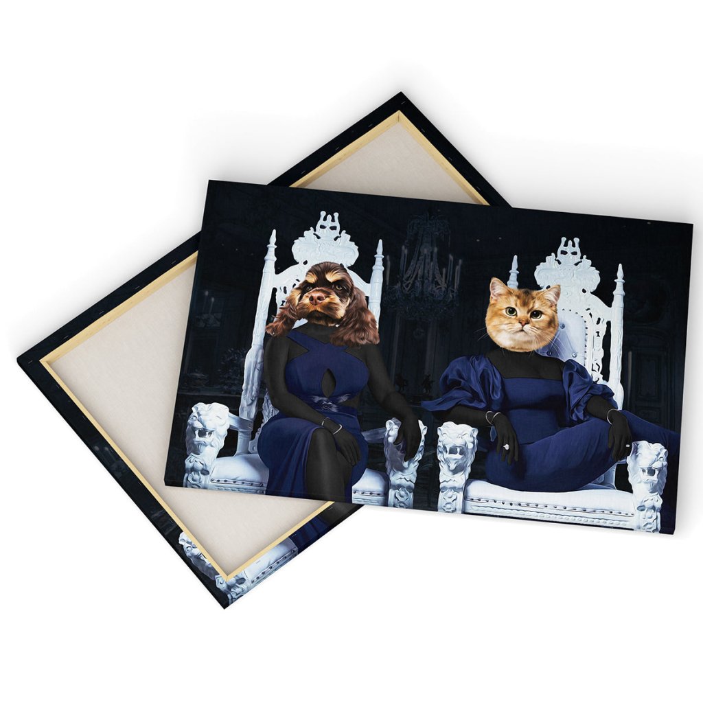 Pet Portraits | The 2 Housewives Of Atlanta: Custom Pet Canvas | Paw & Glory