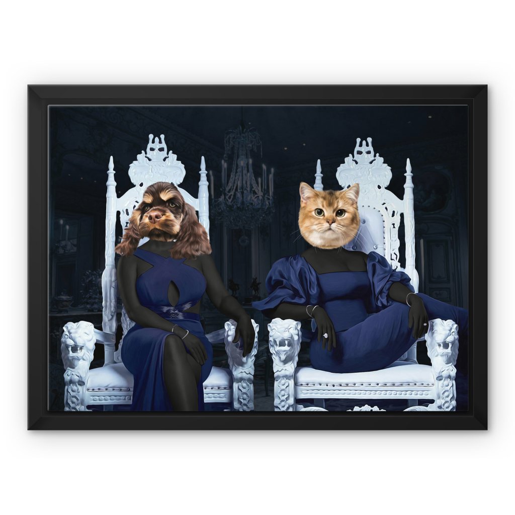 Pet Portraits | The 2 Housewives Of Atlanta: Custom Pet Canvas | Paw & Glory