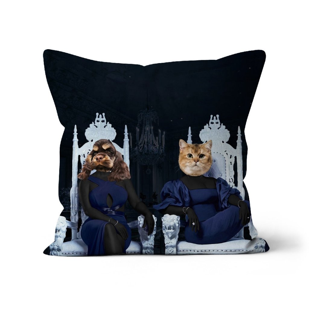 Pet Portraits | The 2 Housewives Of Atlanta: Custom Pet Pillow | Paw & Glory