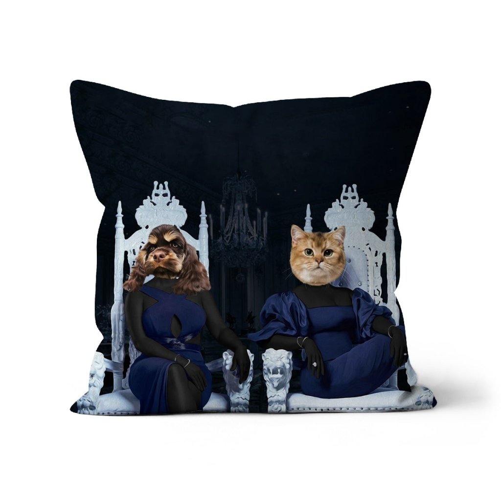 The 2 Housewives Of Atlanta: Custom Pet Pillow - Paw & Glory - Dog Portraits - Pet Portraits