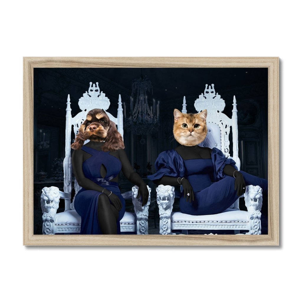 Pet Portraits | The 2 Housewives Of Atlanta: Custom Pet Portrait | Paw & Glory