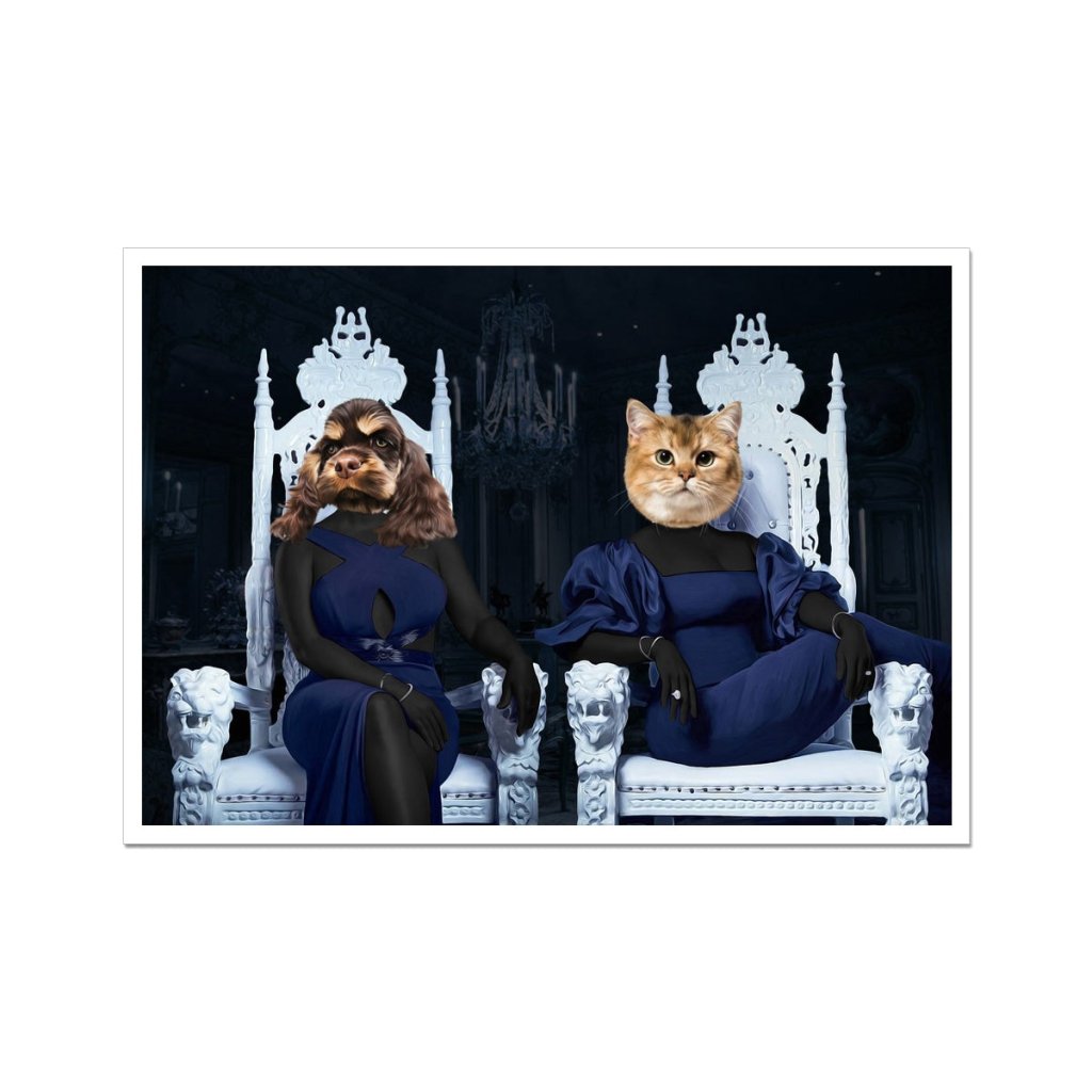 Pet Portraits | The 2 Housewives Of Atlanta: Custom Pet Portrait | Paw & Glory